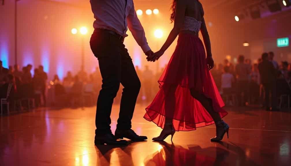 KL Escort Couple dancing at a formal event with warm lighting Malaysia Escort